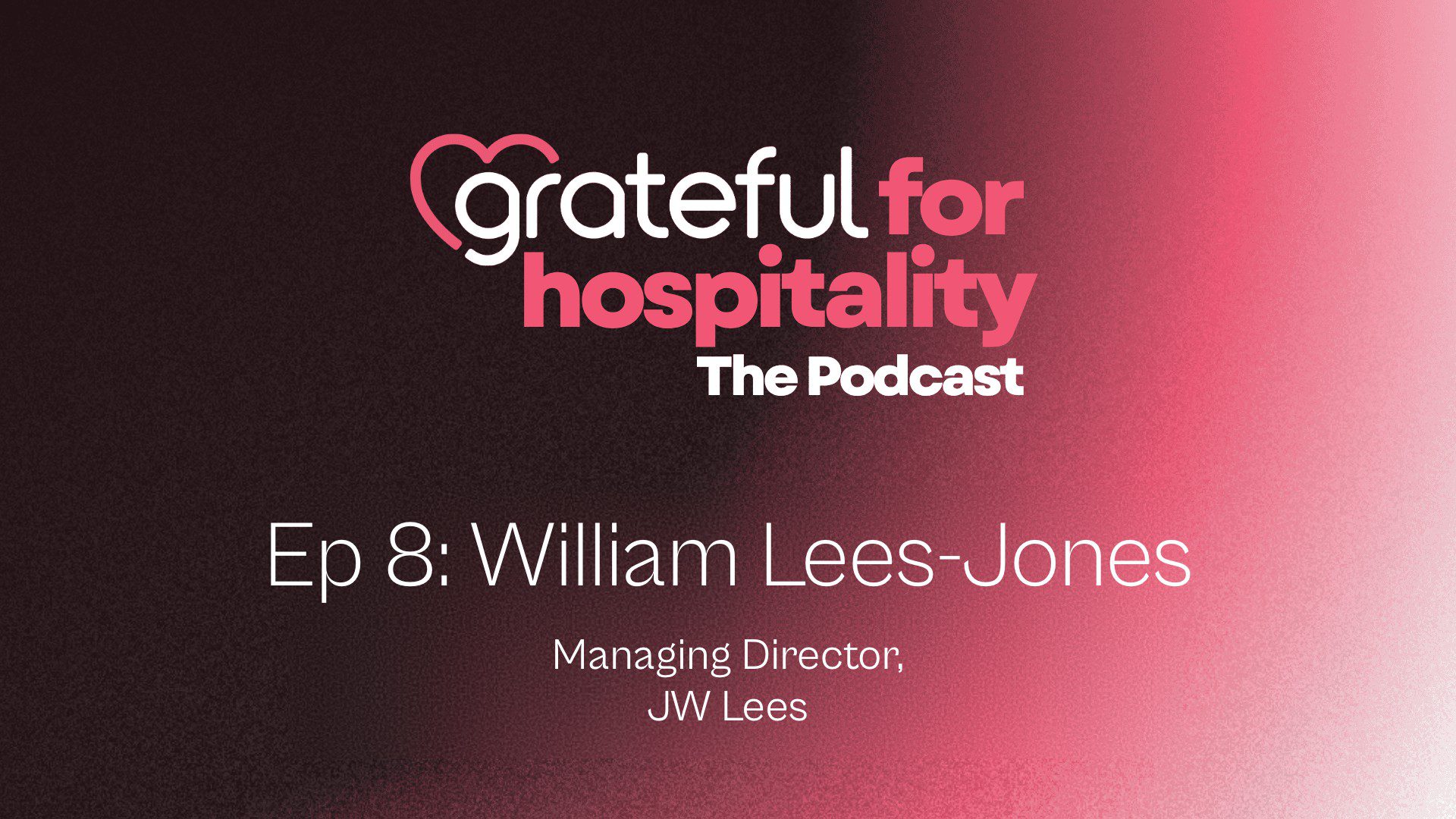 Grateful for Hospitality podcast Ep 8: William Lees-Jones, Managing Director, JW Lees